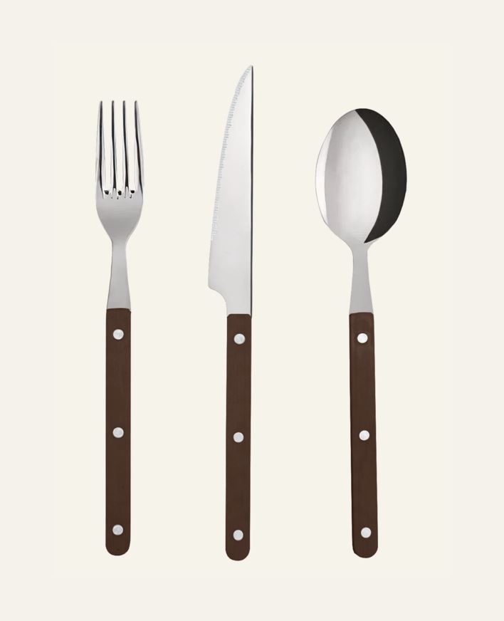 Bestick i 3 delar brun - 3 stk brun - 1