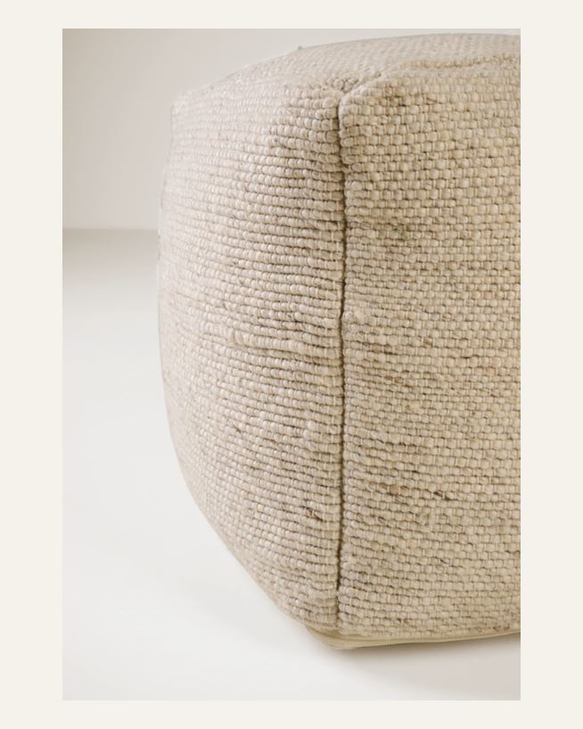 Puff beige - 40x40x40 cm beige - 1