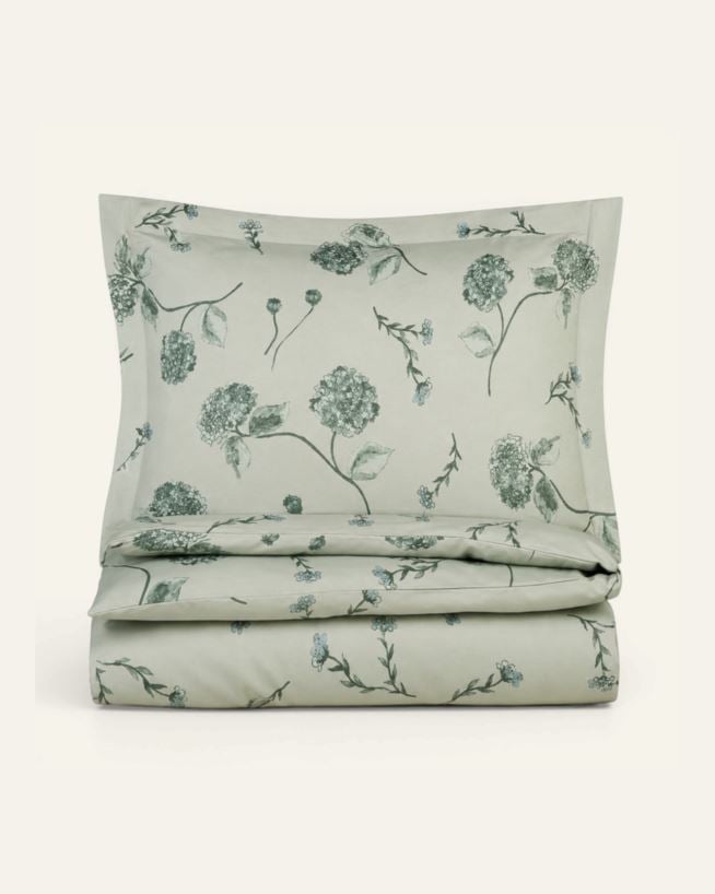Påslakanset i satin grön - 150x210 cm grön - 1