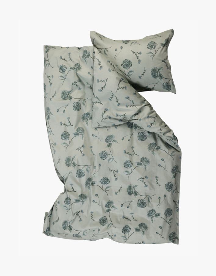 Påslakanset i satin grön - 150x210 cm grön - 1