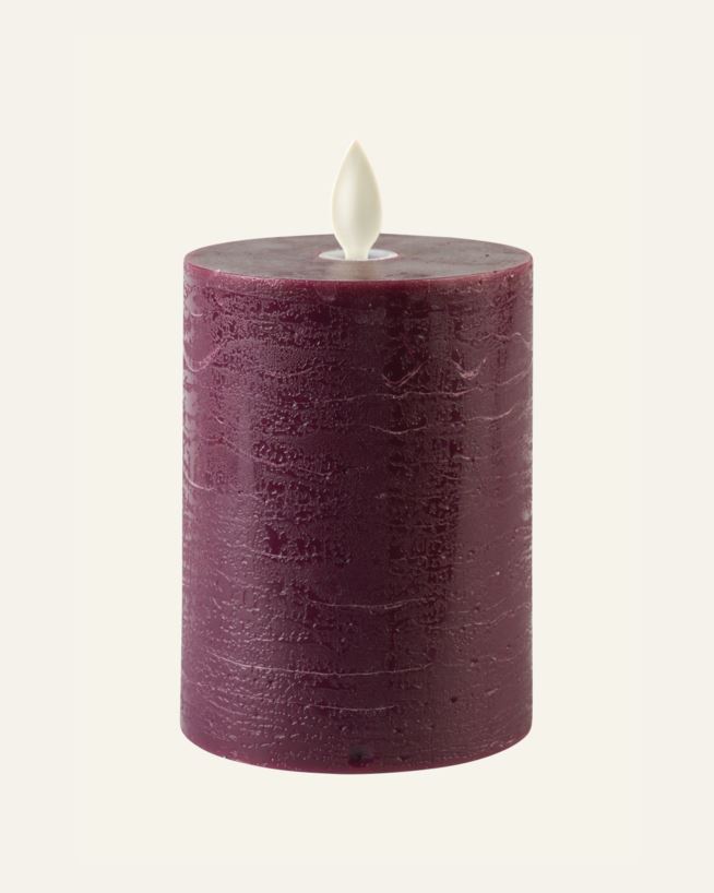 Led-blockljus burgundy - 7,5x7,5x10 cm burgundy - 1