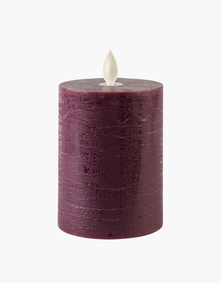 Led-blockljus burgundy - 7,5x7,5x10 cm burgundy - 1