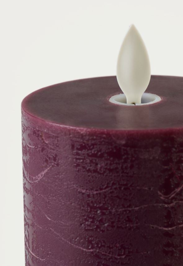 Led-blockljus burgundy - 3