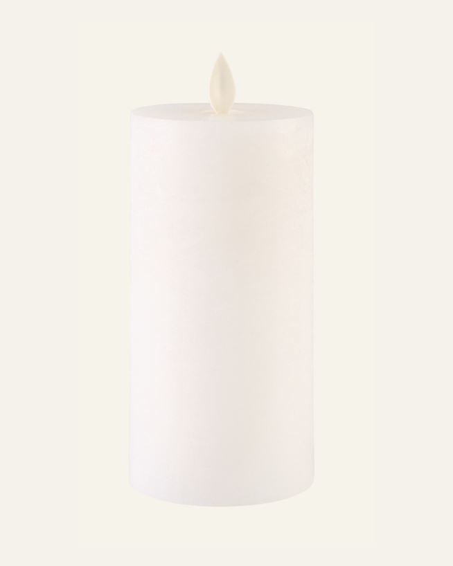 Led-blockljus vit - 7,5x7,5x15 cm vit - 1