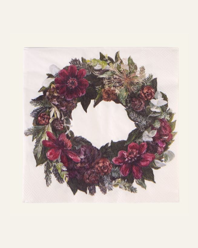 Pappersservetter multi/röd - 33x33 cm multi/röd - 1