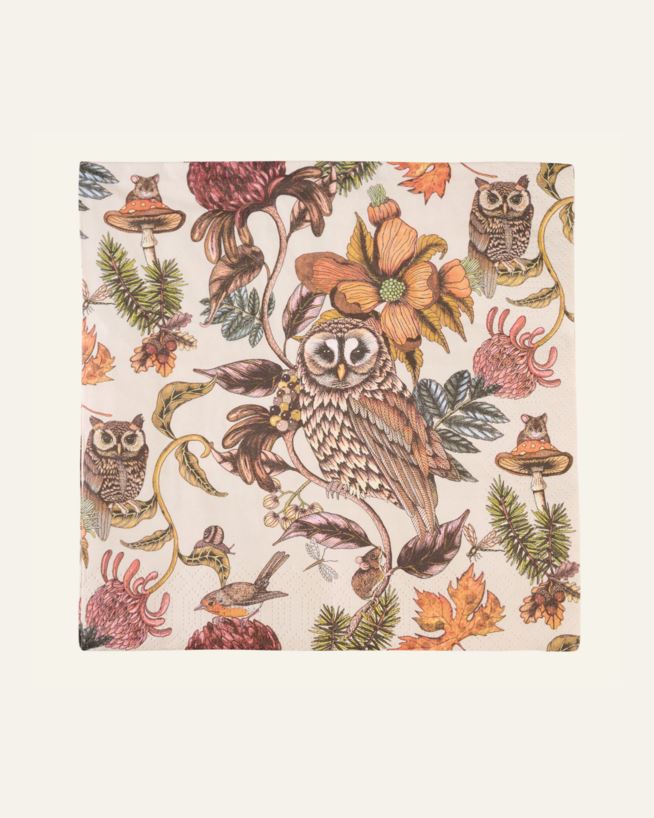 Middagsservetter multi/röd - 40x40 cm multi/röd - 1