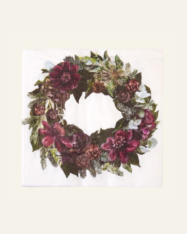 Middagsservetter multi/röd - 40x40 cm multi/röd - 1