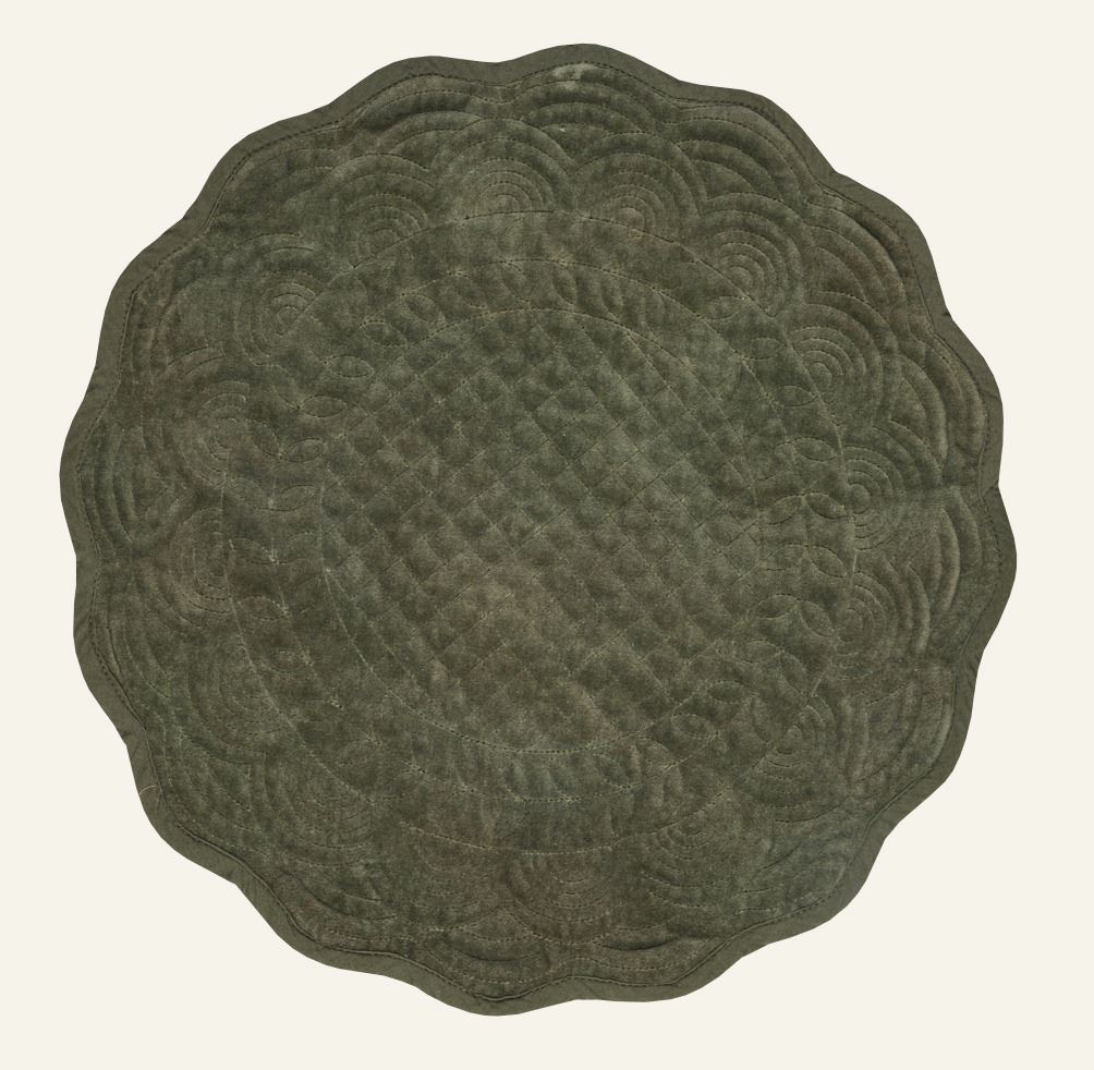 Bordstablett mörkgrön - ø40 cm mörkgrön - 1