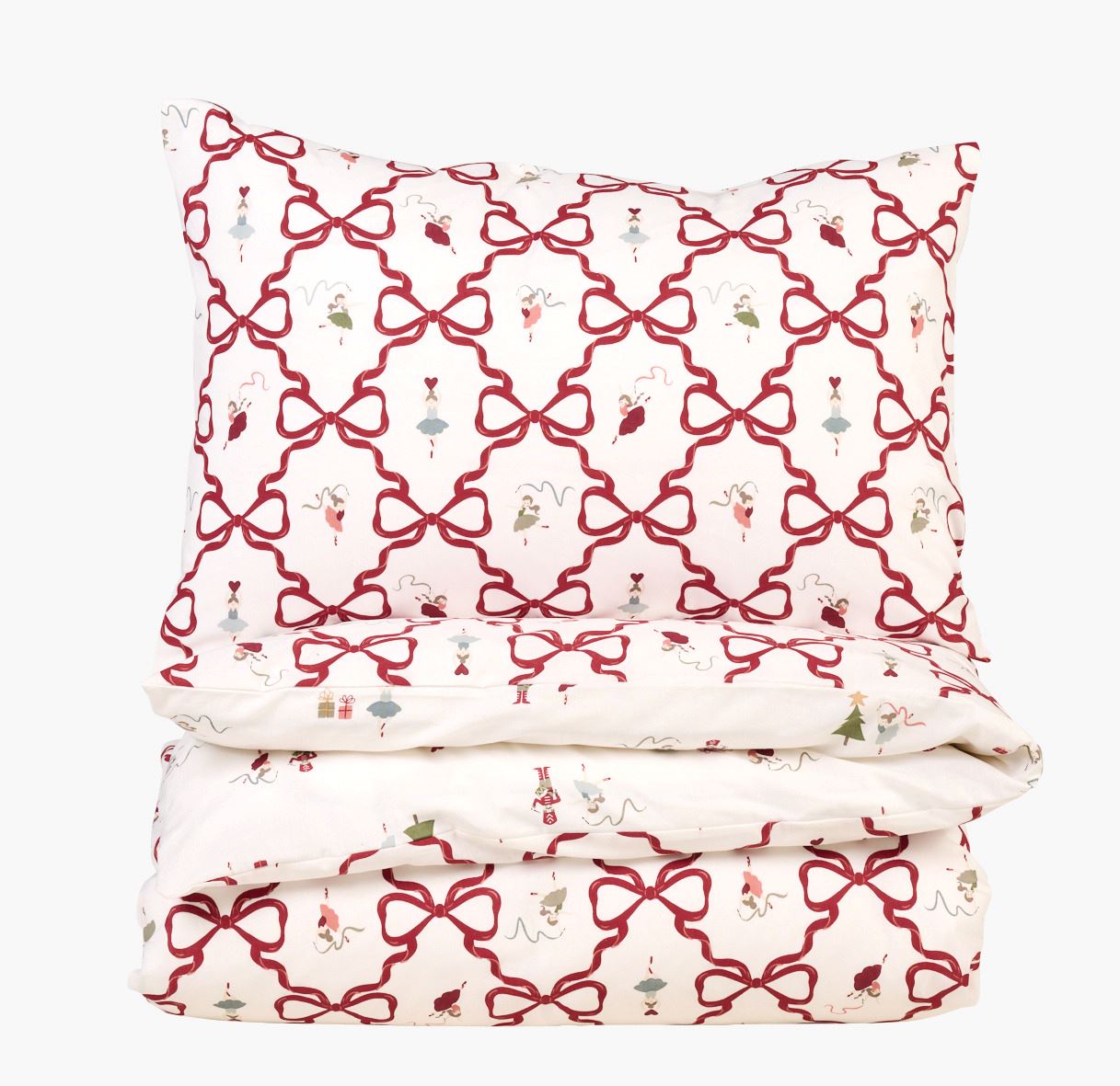 Påslakanset i bomull multi/röd - 150x210 cm multi/röd - 1