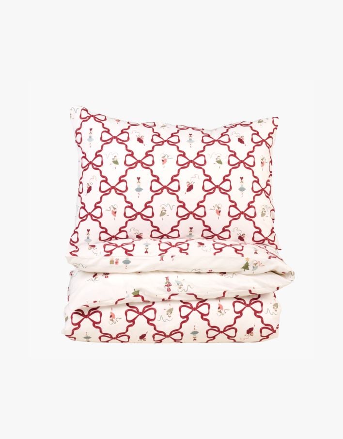 Påslakanset i bomull multi/röd - 150x210 cm multi/röd - 1