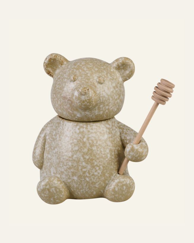 Burk med lock beige - 13,5x10,5x9,5 cm beige - 1