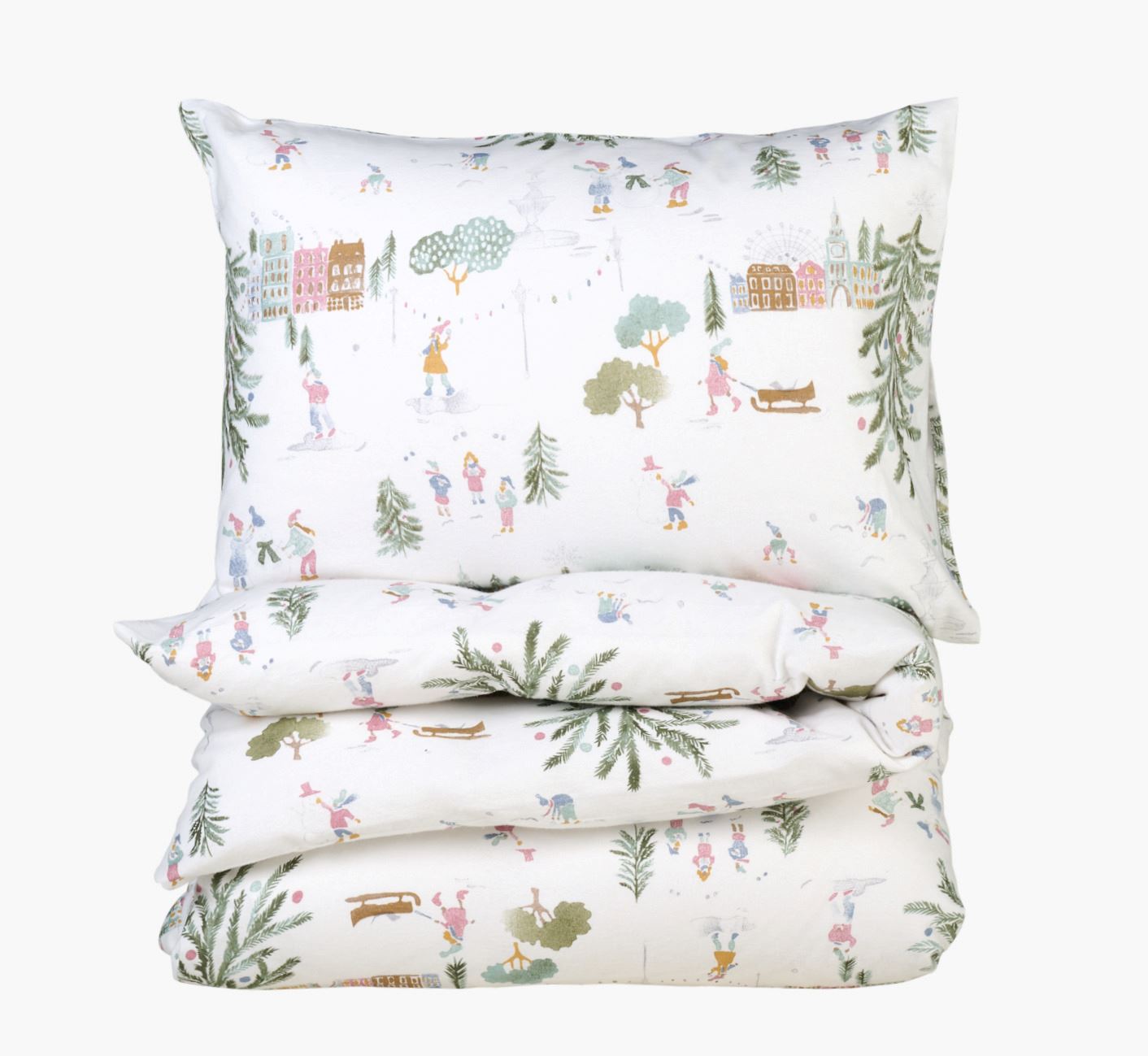 Påslakanset i flanell multi - 150x210 cm multi - 1