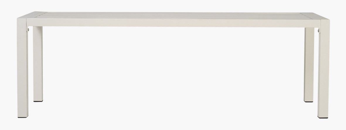 Trädgårdsbänk offwhite - 132x40x42,5 cm offwhite - 1