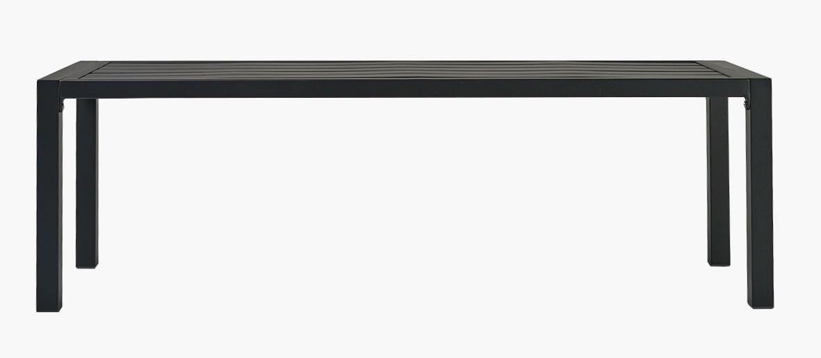 Trädgårdsbänk svart - 132x40x42,5 cm svart - 1