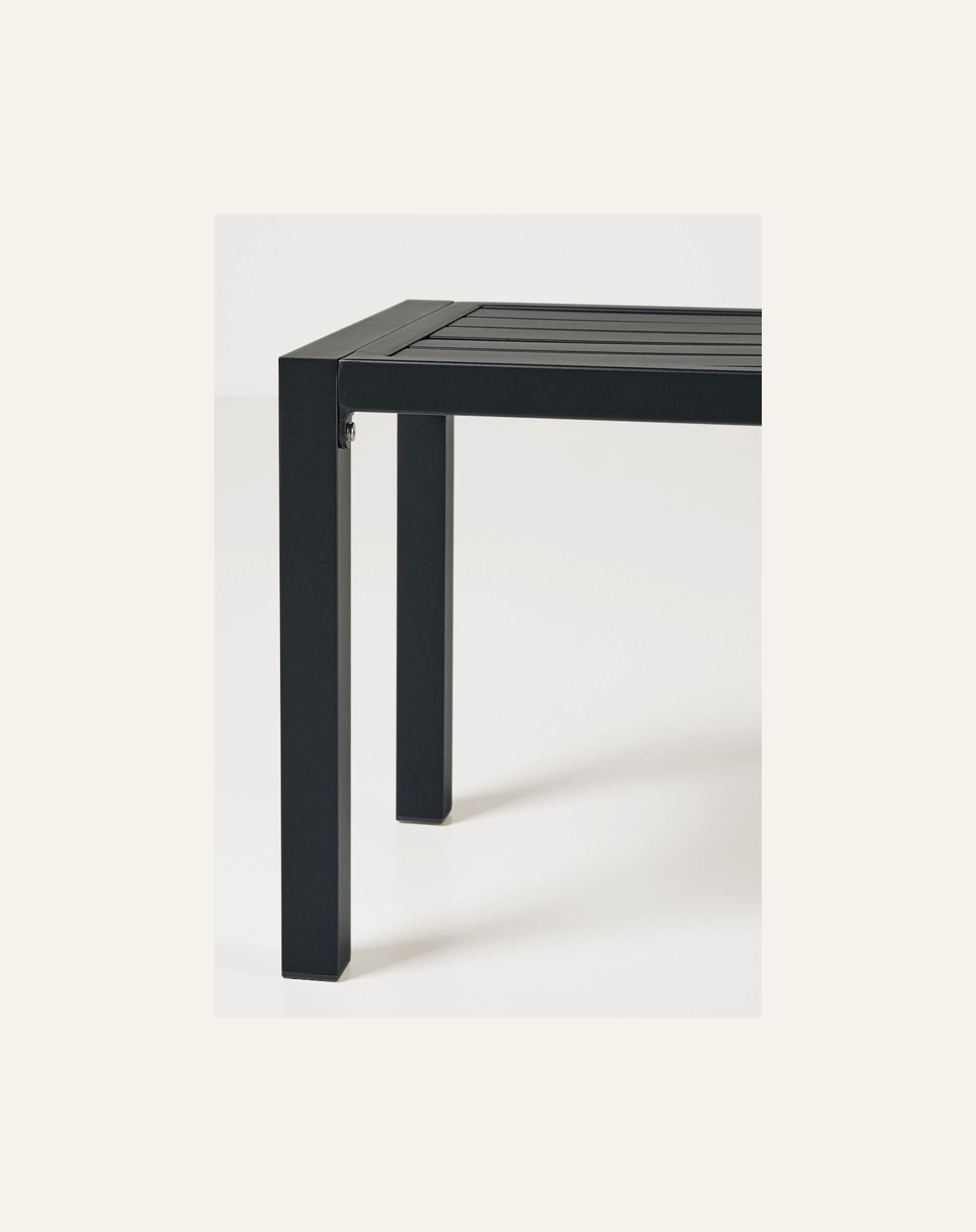 Trädgårdsbänk svart - 3