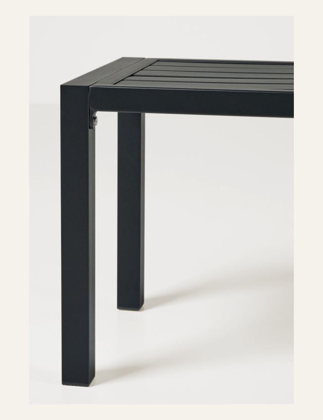 Trädgårdsbänk svart - 3