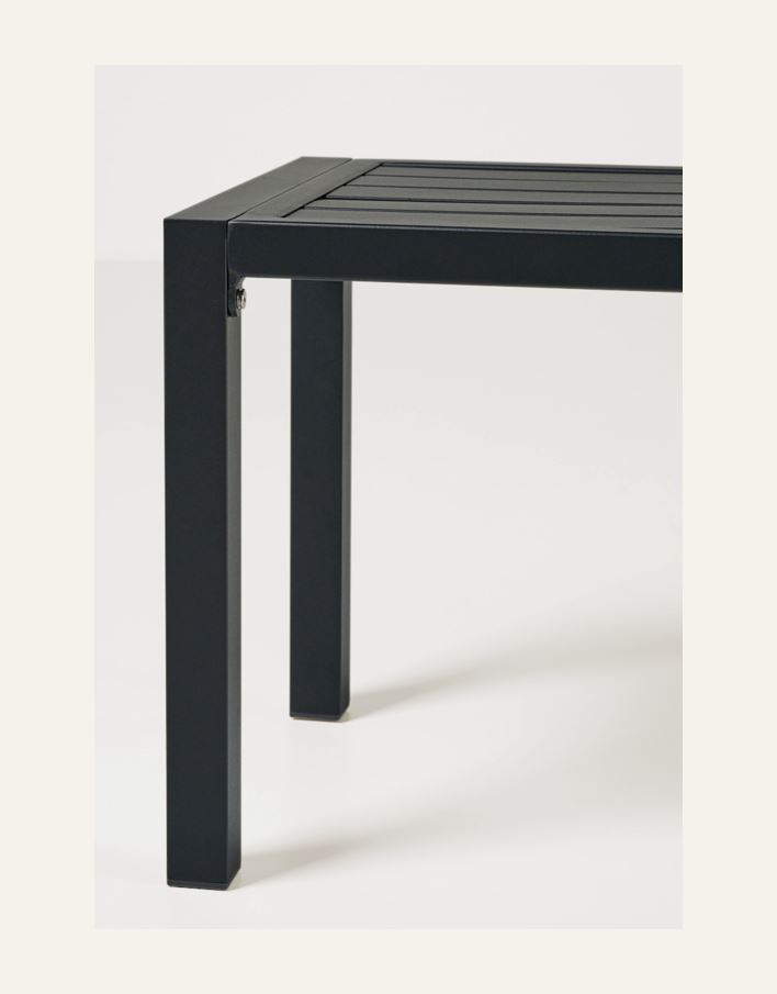 Trädgårdsbänk svart - 3