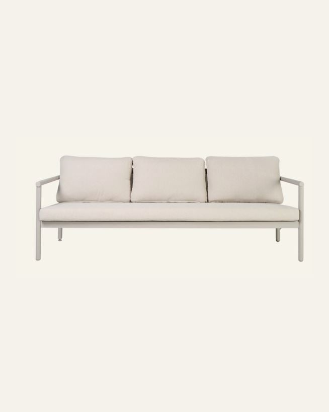 3-sits soffa taupe - 197x77x66,5 cm taupe - 1