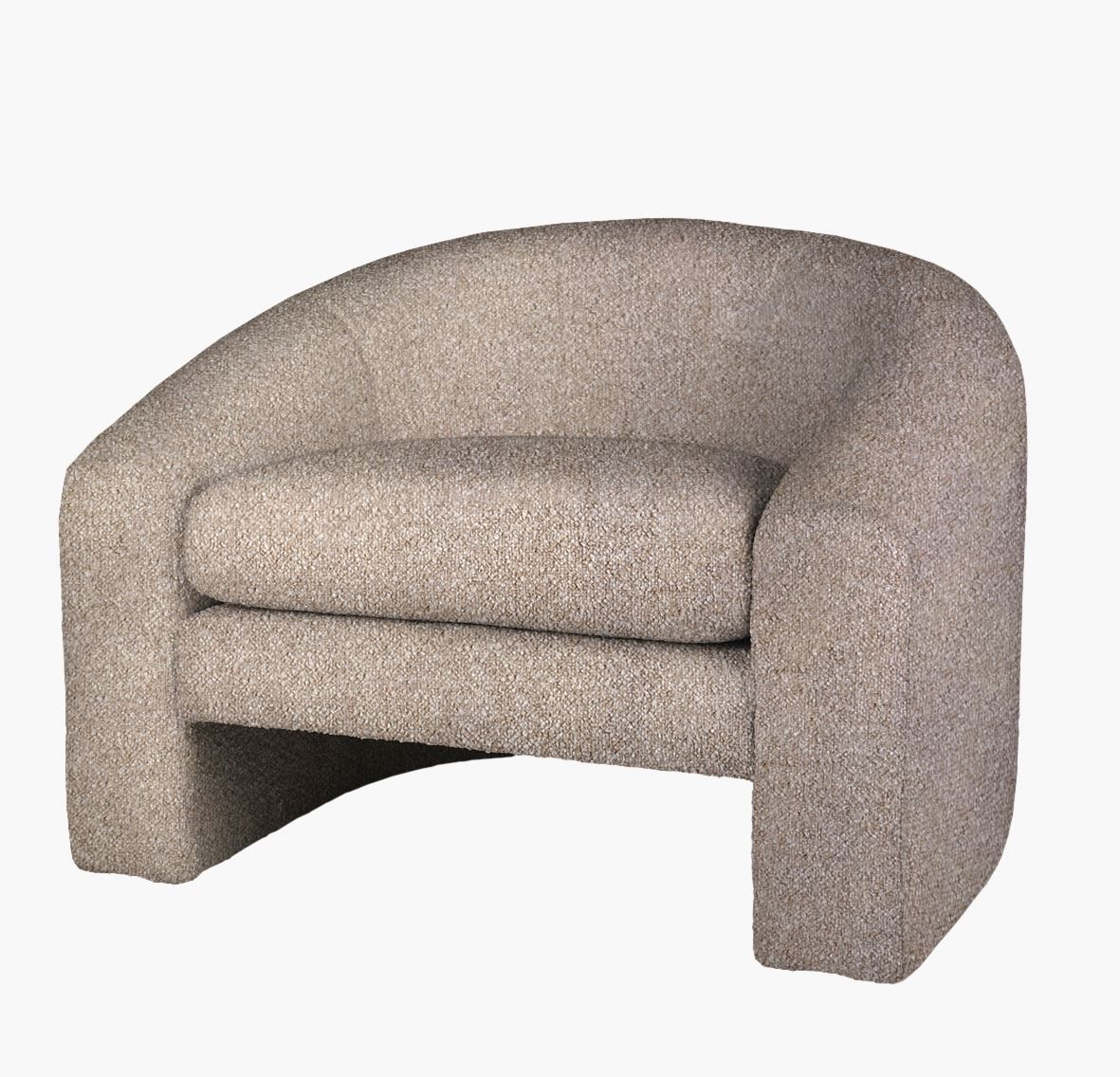 Fåtölj taupe - 96x79x68 cm taupe - 1