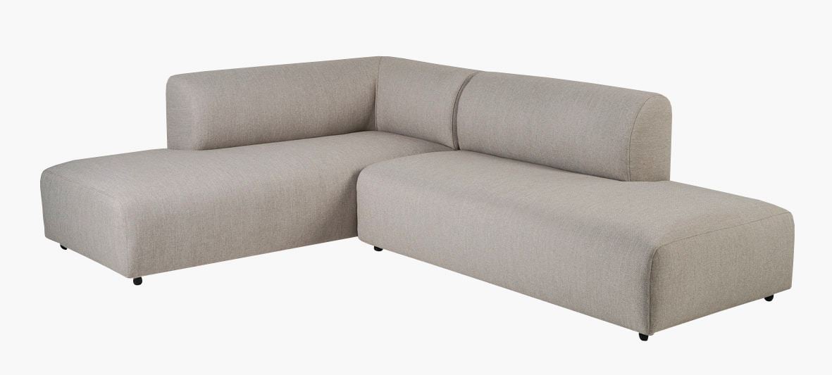 Hörnsoffa beige - 250x191,5x75 cm beige - 1