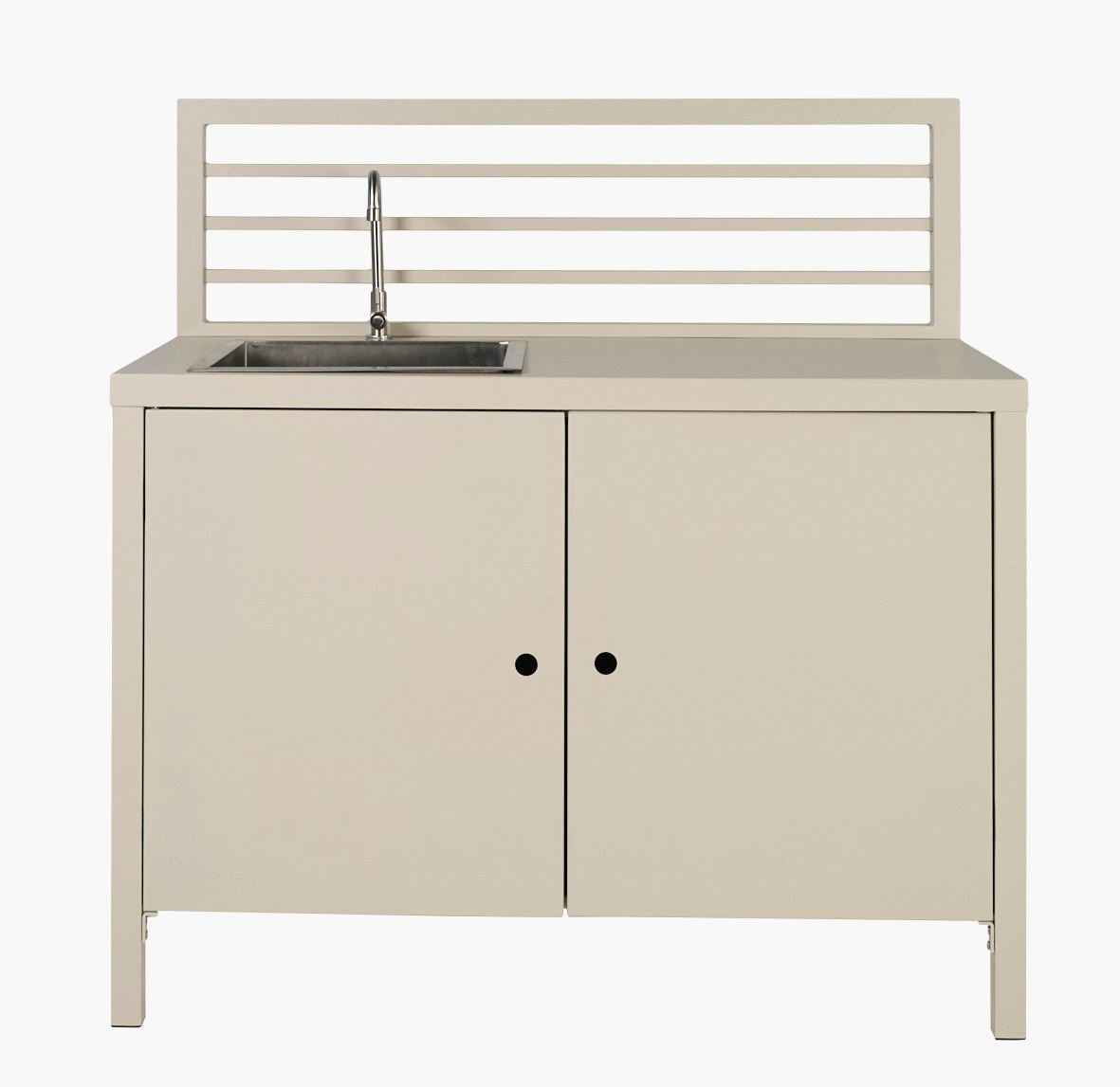 Utekök modul med diskho creme - 60x120x122 cm creme - 1