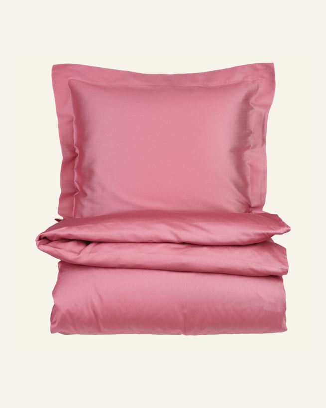 Påslakanset i satin rosa - 150x210 cm rosa - 1