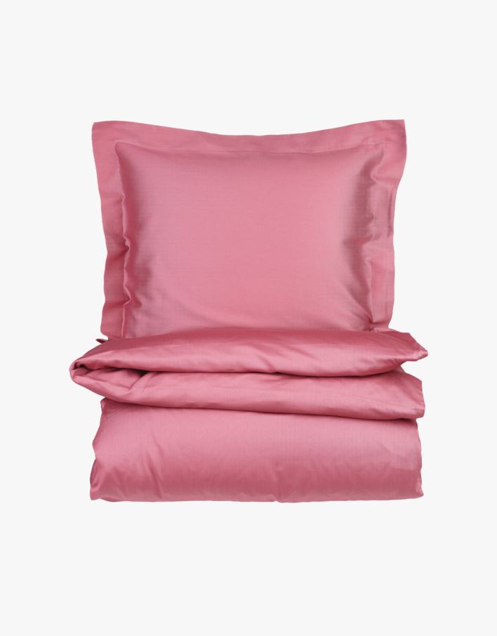 Påslakanset i satin rosa - 150x210 cm rosa - 1