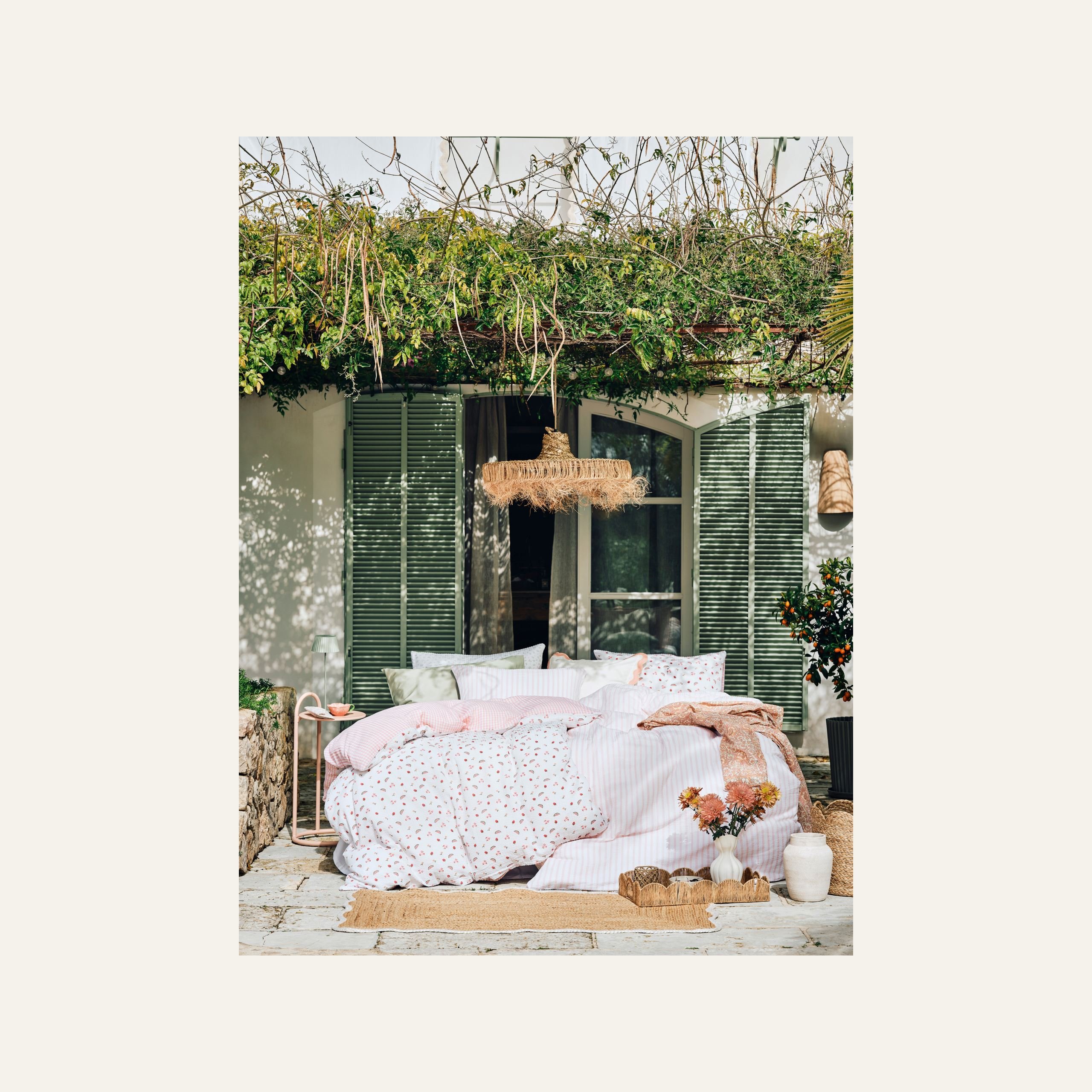 Påslakanset i bäckebölja ljusrosa - 2