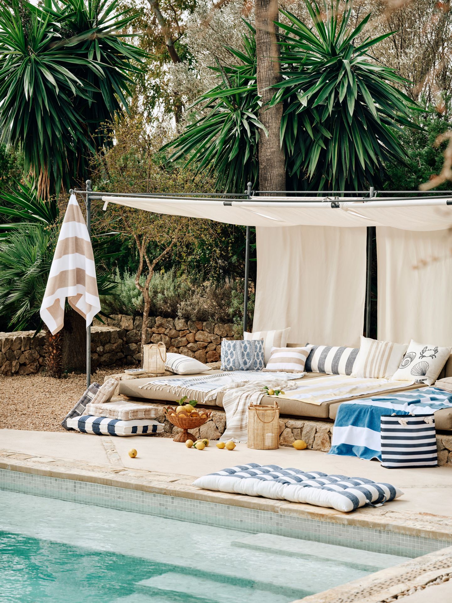 Hopfällbar sittdyna marinblå - 2