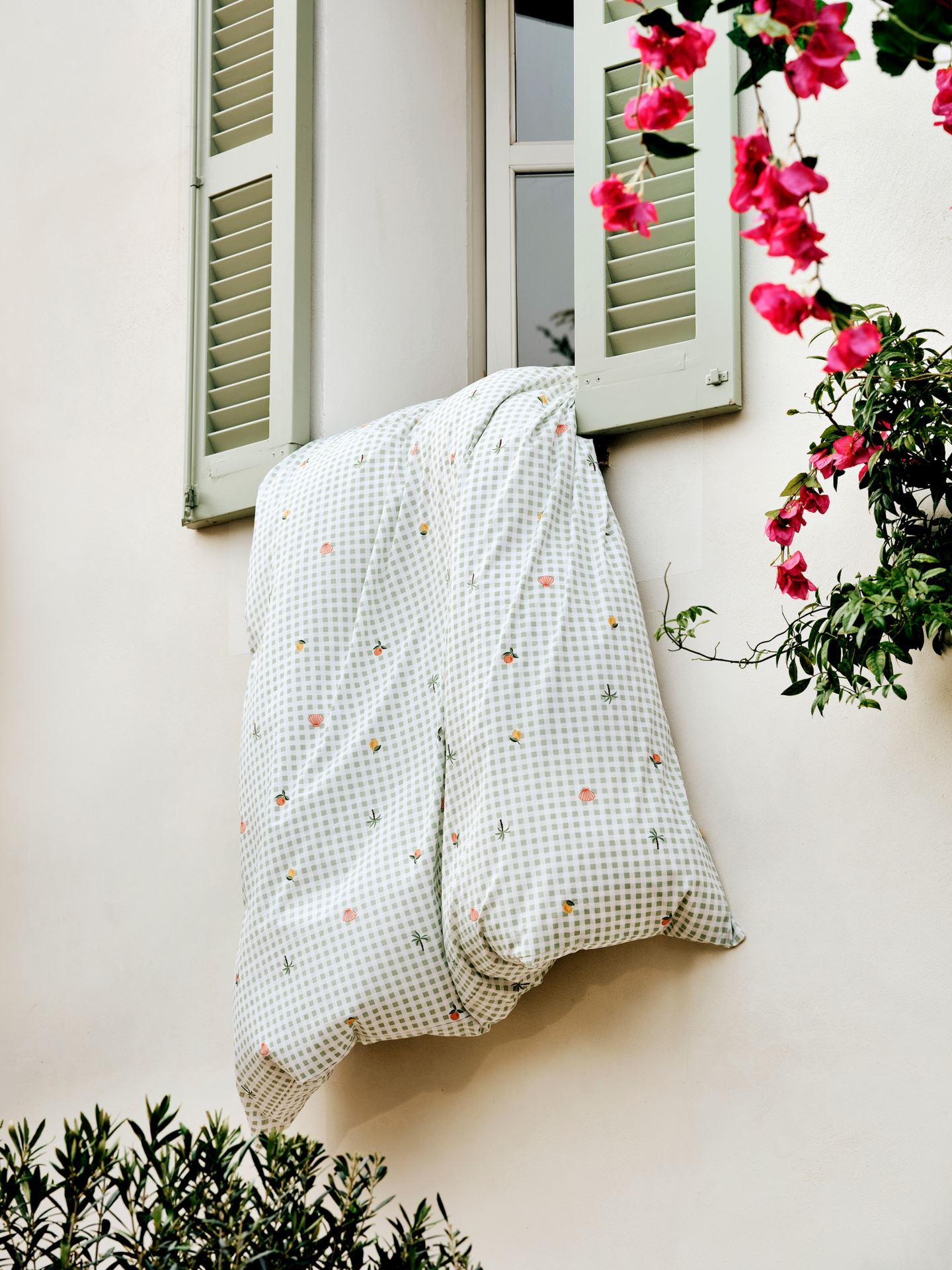 Påslakanset i bomull grön - 2