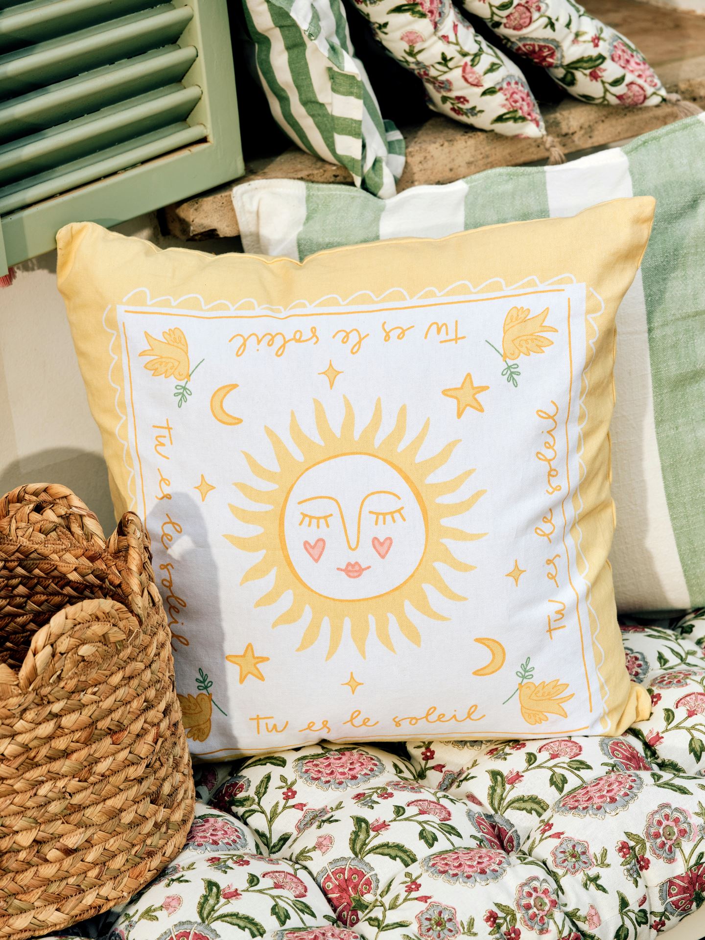 Prydnadskudde gul - 2