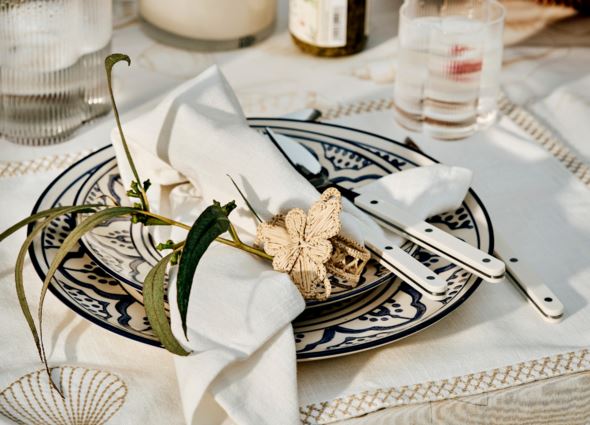 2-pack servettringar natur - 3