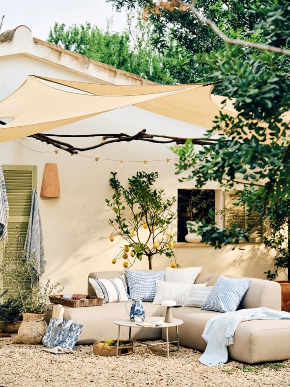 Hörnsoffa beige - 5