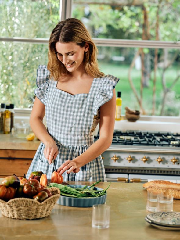 Förkläde gråblå - 2