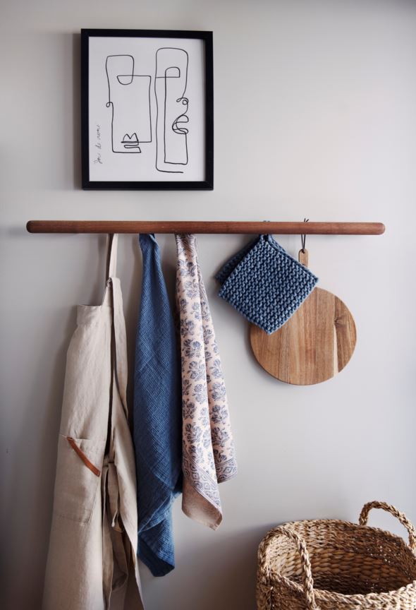 Grytlapp denimblå - 2