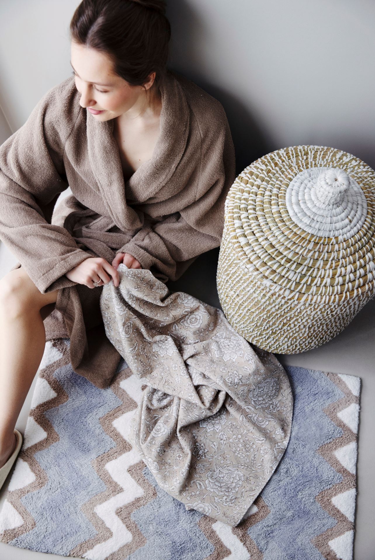 Badrumsmatta multi/blå - 4