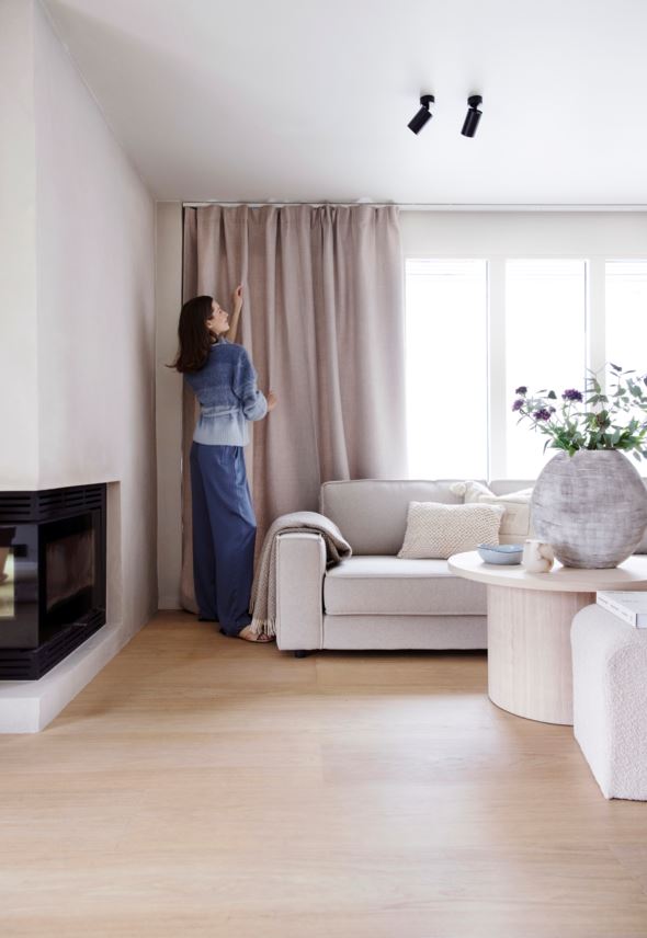 Ljusdämpande gardin beige - 7