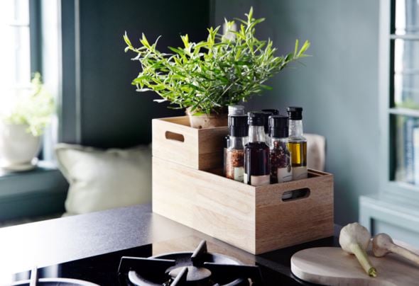 Stapelbar förvaringslåda natur - 5