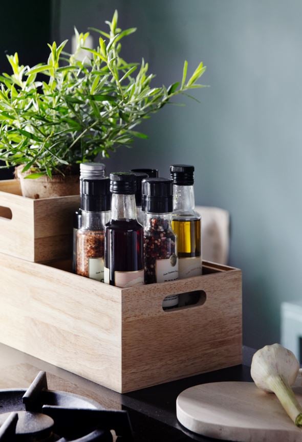 Stapelbar förvaringslåda natur - 3