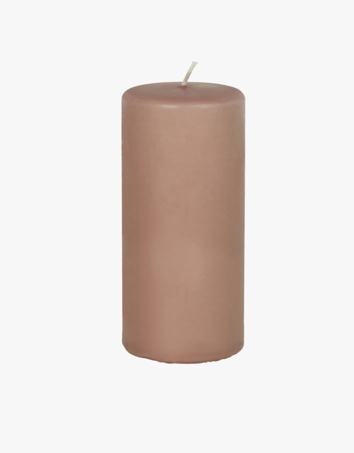 Blockljus puderrosa - 6,8x15 cm puderrosa - 1