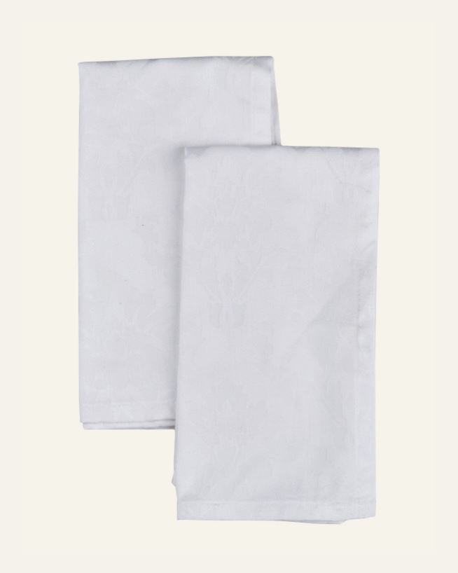2-pack tygservetter vit - 45x45 cm vit - 1