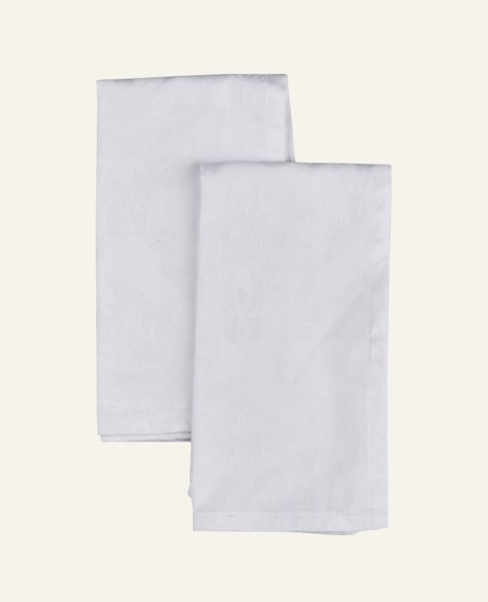2-pack tygservetter vit - 45x45 cm vit - 1