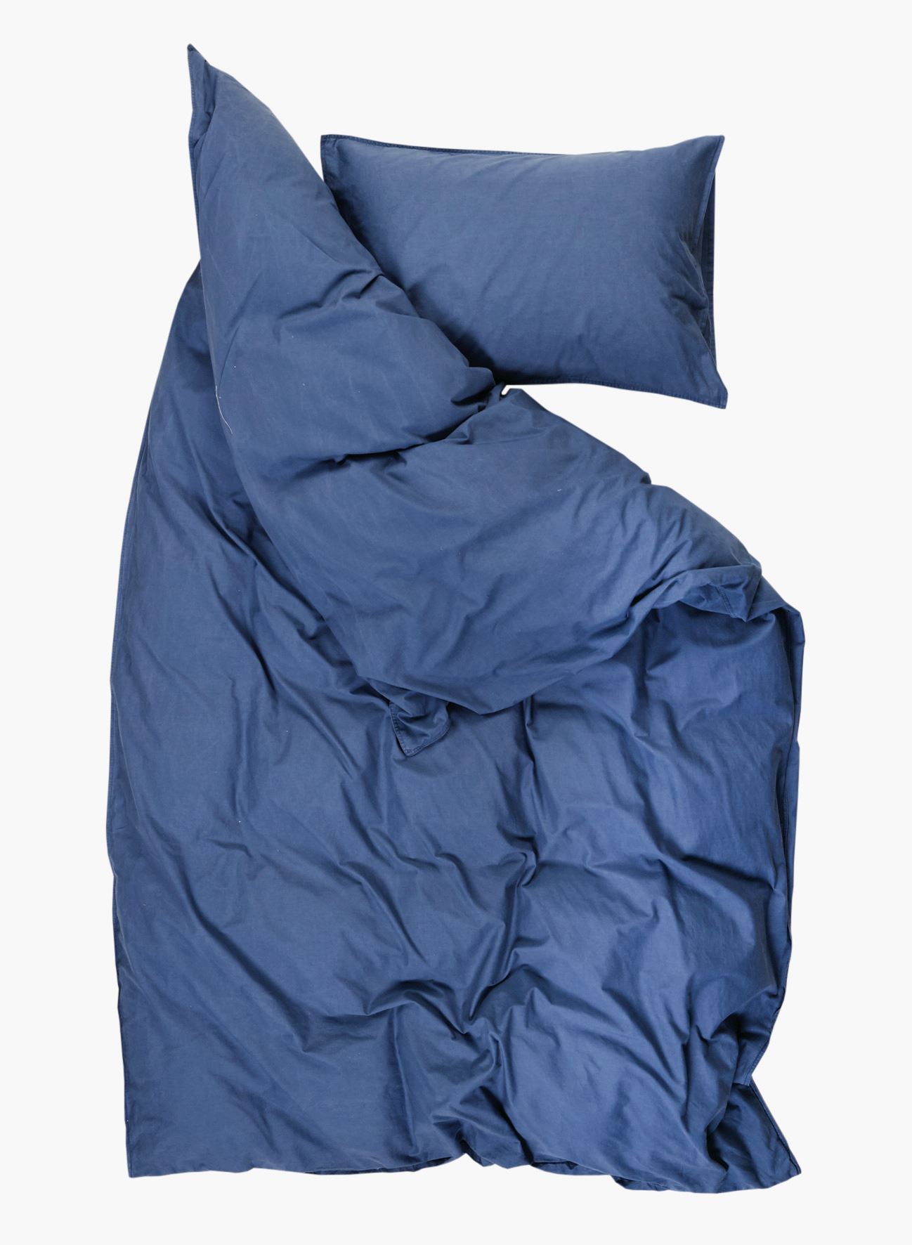 Påslakanset i bomull denimblå - 3
