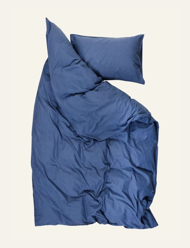 Påslakanset i bomull denimblå - 3