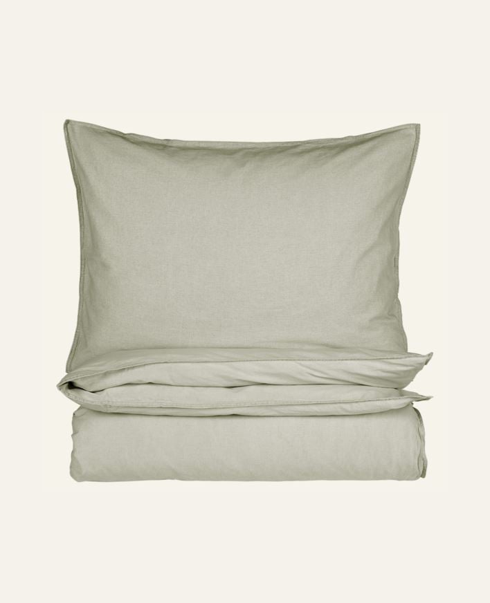 Påslakanset i bomull lindblomsgrön - 150x210 cm/50x60 cm lindblomsgrön - 1