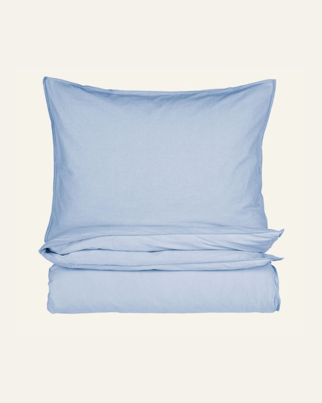 Påslakanset i bomull blå - 150x210 cm/50x60 cm blå - 1