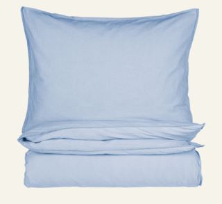 Carol påslakanset i bomull blå