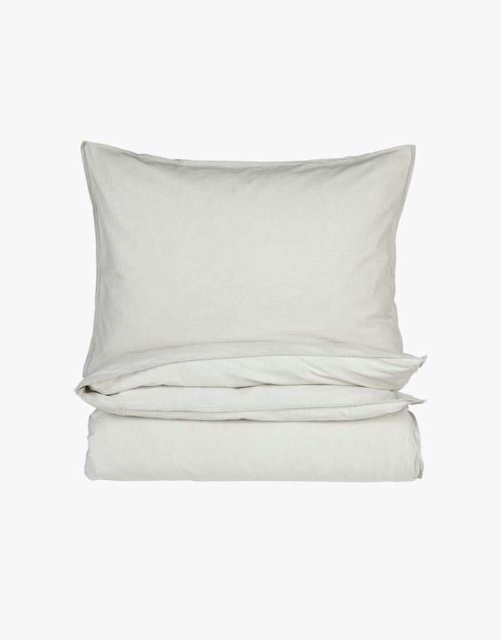 Påslakanset i bomull beige - 150x210 cm beige - 1