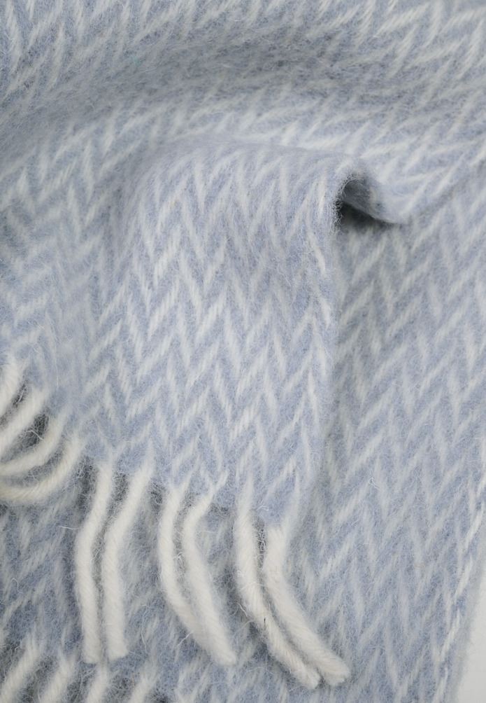 Ullpläd ljusblå - 2