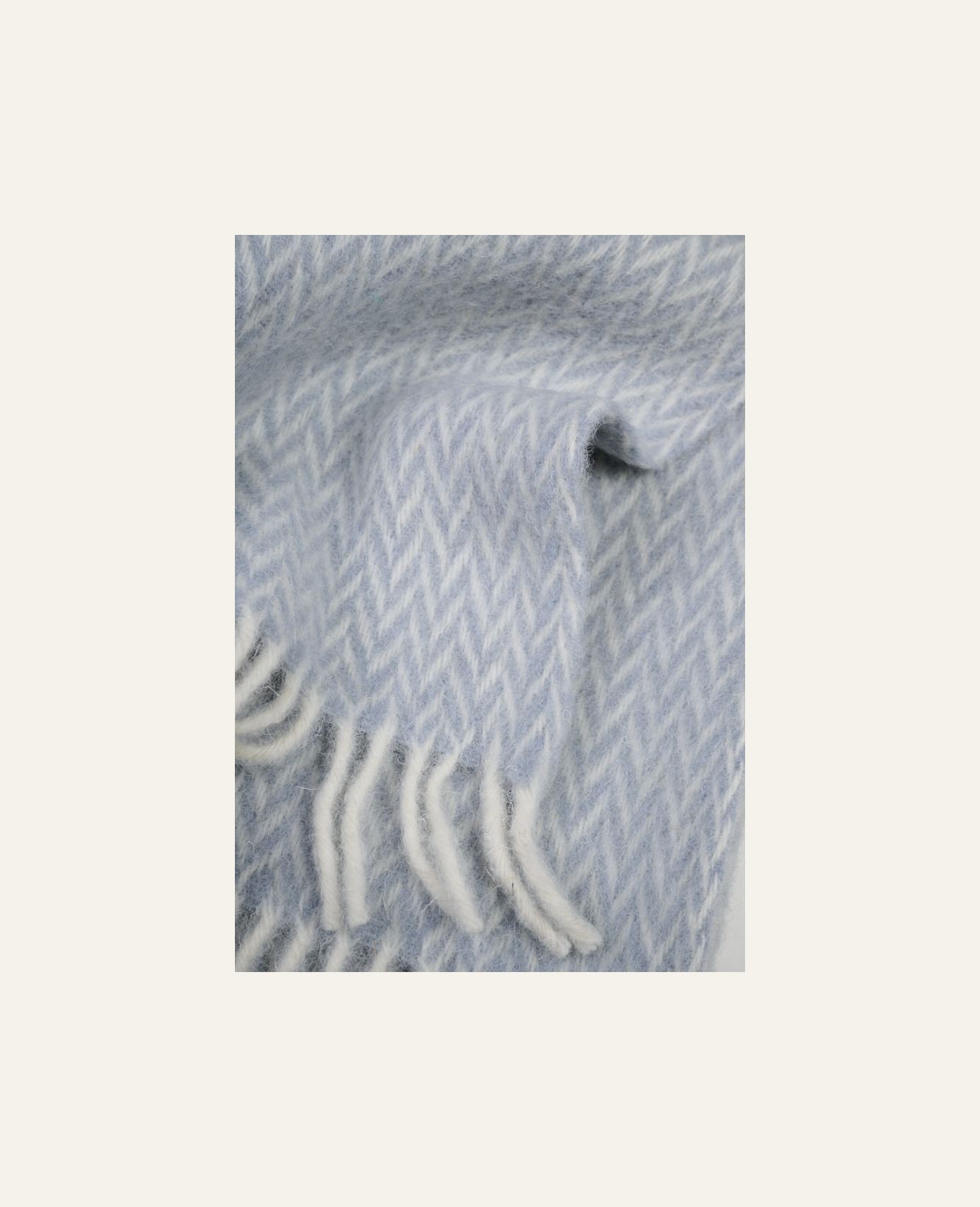 Ullpläd ljusblå - 2